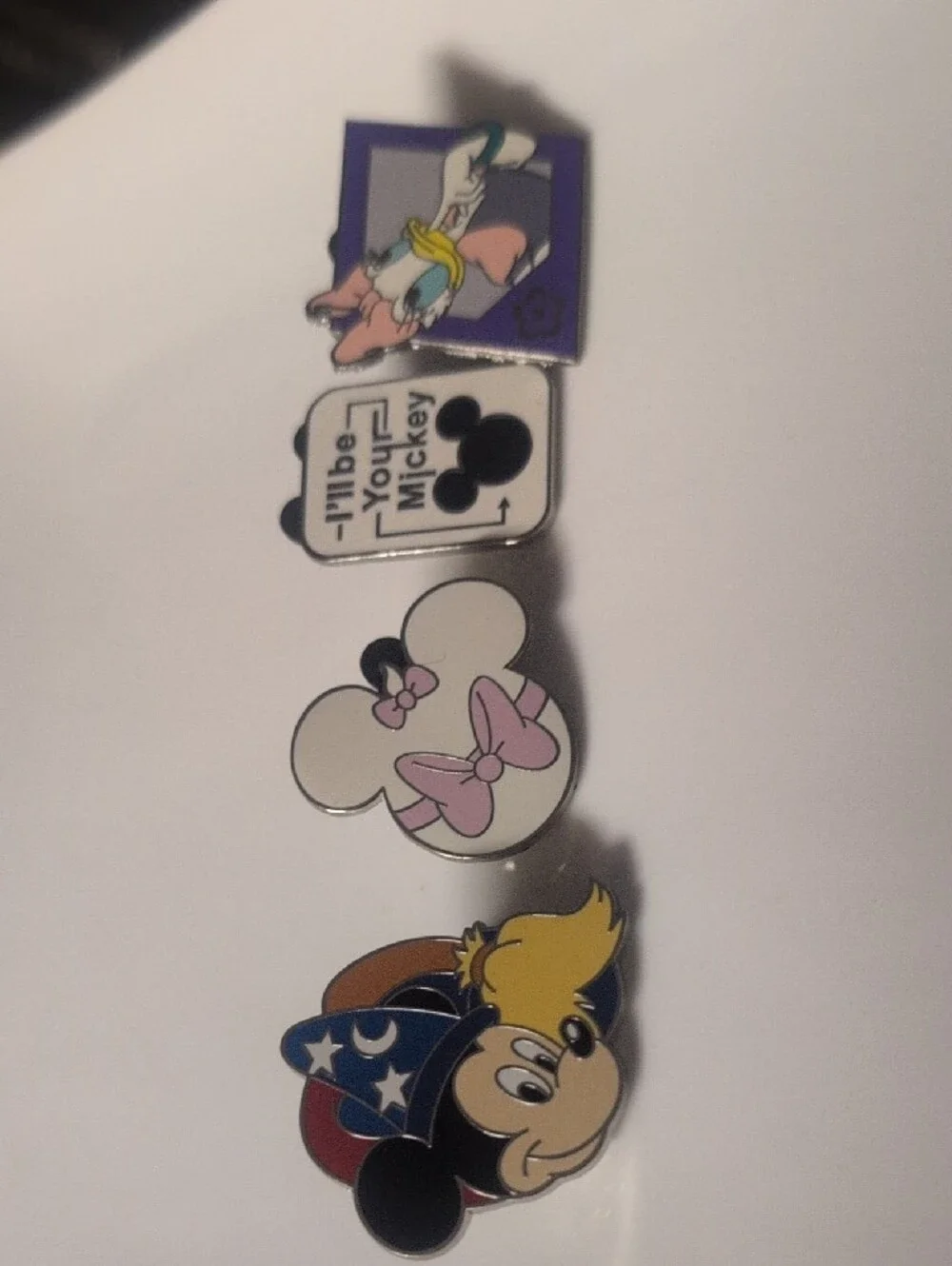 Disney Multicolor Kids Enamel Pin Lot - Pink, Red, Blue, Yellow, Black, Purple